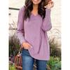 Women S Casual Long Sleeve V Neck T Shirt For Spring Autumn