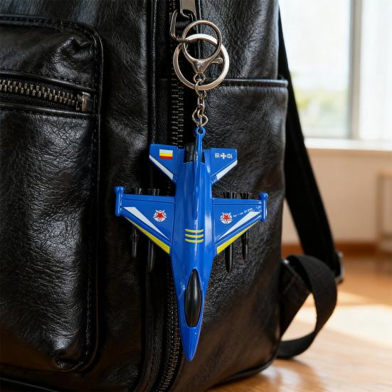 Combat Aircraft Keychain Pendant Small Portable Design Cartoon Shape Airplane Shape Key Charm Keys Stress Relief Toy
