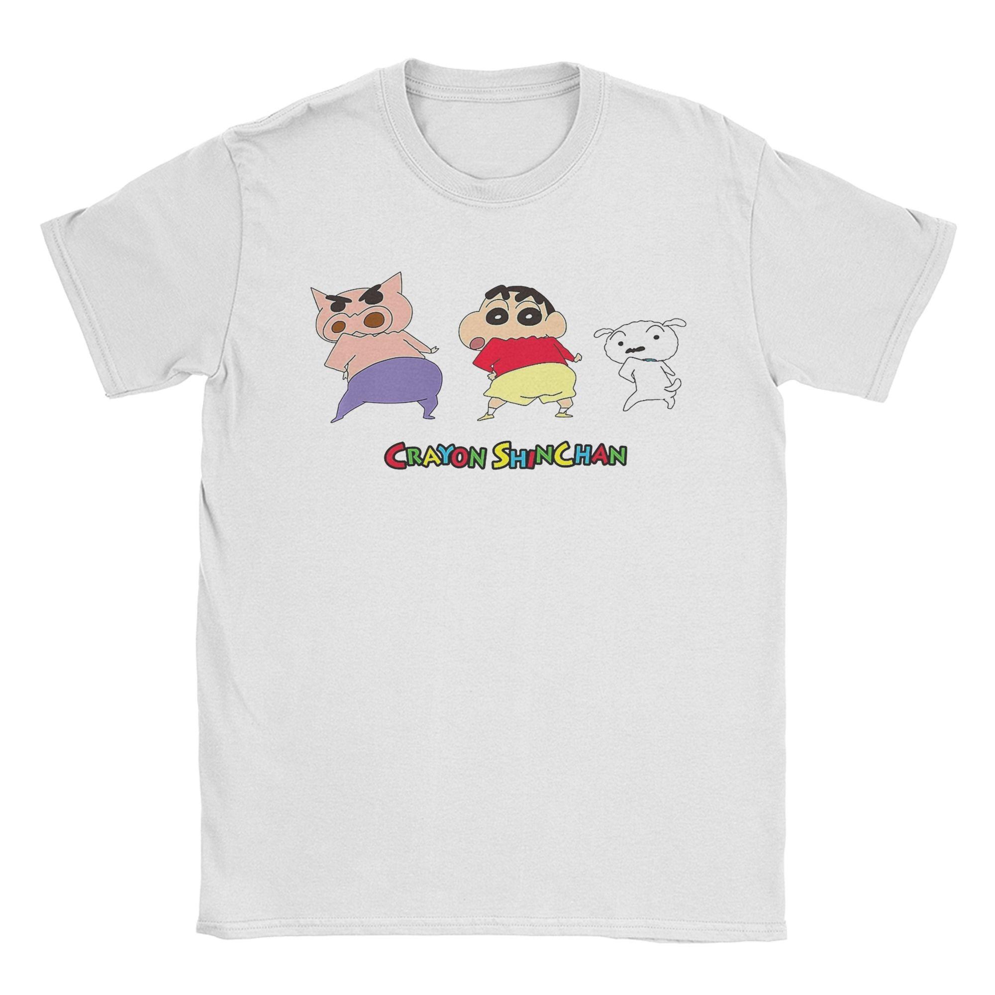 

Miniso Crayon Shinchan Casual Funny T Shirt Mens Womens Cotton Short Sleeve Crayons Shinchans Round Neck Summer Clothes 4XL