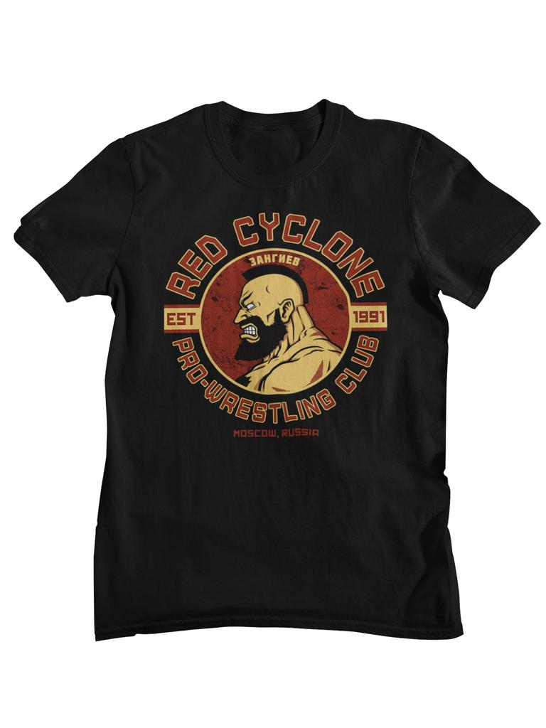 Street Fighter Zangief Red Cyclone Pro-Wrestling Club Retro Capcom Game Streetwear Cotton Tee