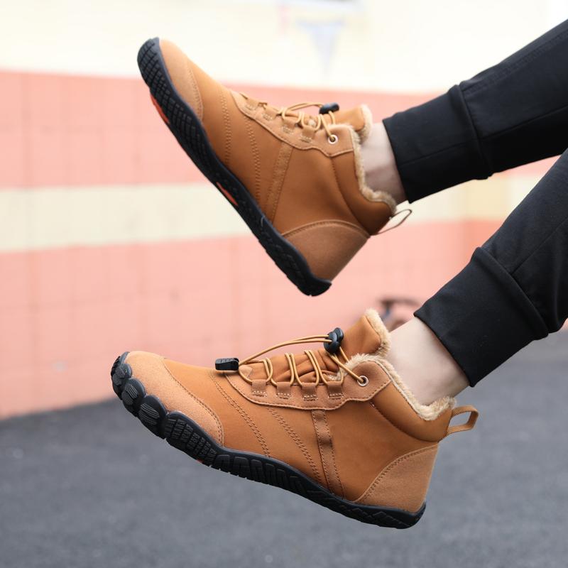 Warme Unisex Baumwollschuhe Plüsch Schneestiefel Herren Damen High-Top Winter Outdoor Wanderschuhe Rutschfest Wasserdicht