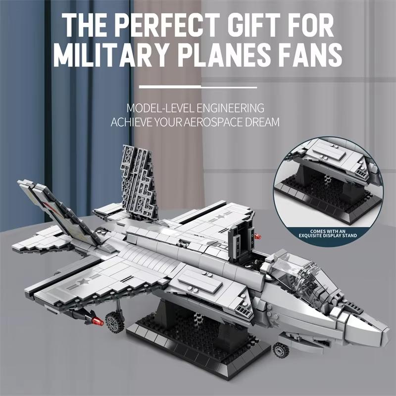 High-Quality Aircraft High-Quality Series High-Quality F35 High-Quality Fighter High-Quality Building High-Quality Blocks Construction Set