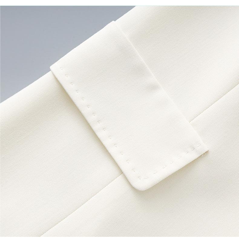 Women's Summer High-End Double-Breasted Slimming Suit Dress with Turn-Down Collar