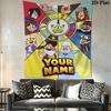 Custom Gravity Falls Wall Hanging Printed Fabric Blanket Decorative Tapestries for Bedroom Living Room Home Decor