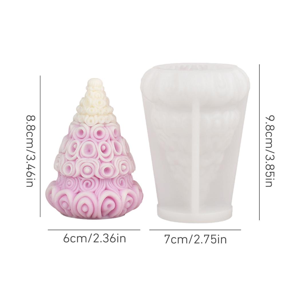 

Christmas Tree Molds For Candles Flexible Silicone Casting Molds Food Grade Molds For Holiday Cute 3D Casting Molds For