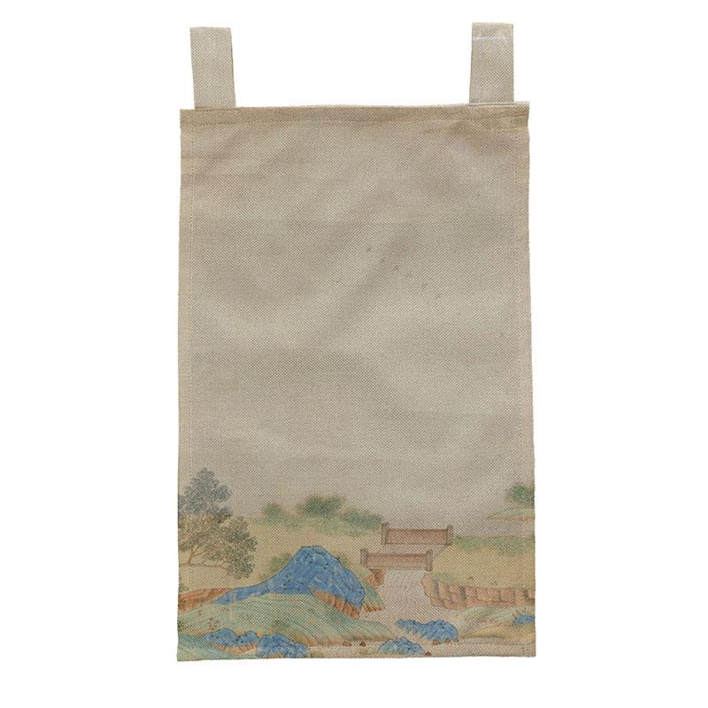 Chinese Ink Style Short Curtain Homestay Restaurant Signboard Teahouse Partition Kitchen Hanging Curtain Noren Decor Drapes