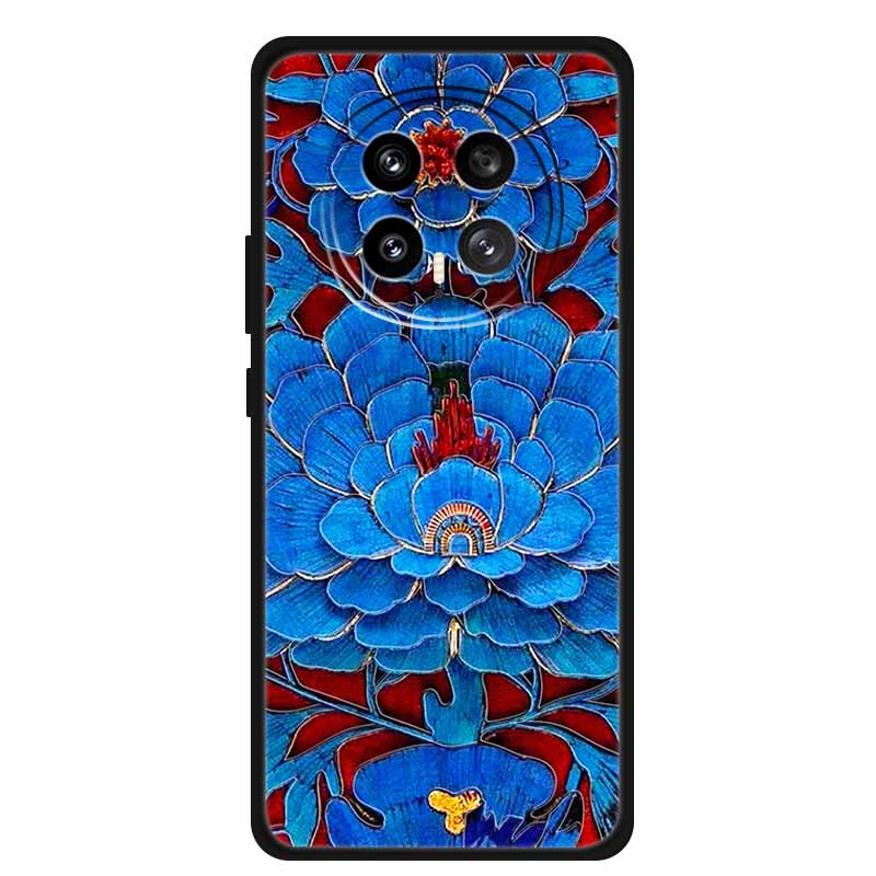3D Emboss Case For Honor Magic 8 5G Phone Case 8 Pro Flowers Silicone Soft Coque Funda For Honor Magic8 Pro Back Cover Case Bag