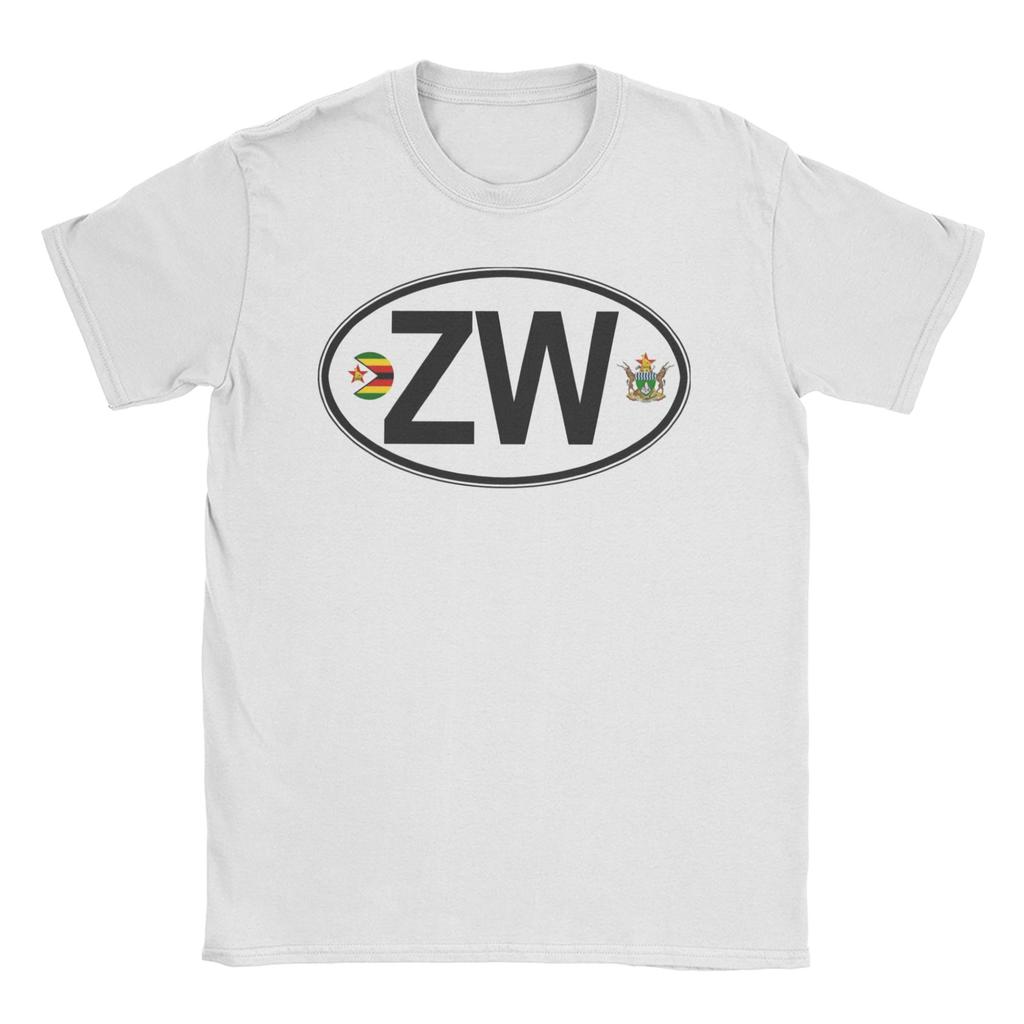 Coat of Arms of Zimbabwe Unisex Women T Shirts Unique Tee Shirt Short Sleeve Crewneck TShirt Pure Cotton Gift Idea Clothes