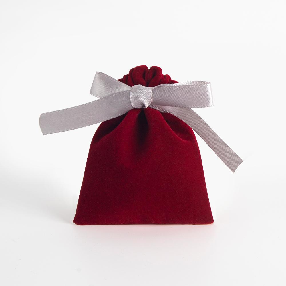5pcs/Lot Bulk Beige Velvet Pouches Ribbon Jewelry Packing Display Storage For Wedding Candy Gift Travel Drawstring Dust Bags