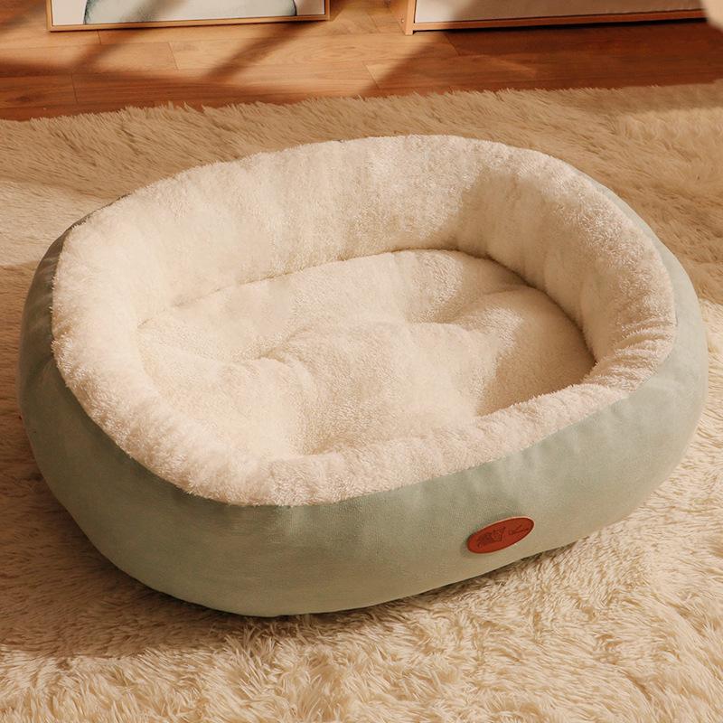 Cat's Nest Winter Warm Thick Oval Nest Enclosed Four Seasons Large Pet Nest Winter Small Dog Kennel