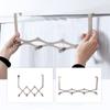 Durable Door Hanging Rack Silver Black Folding Door Hanger Practical Over Door Hook  Space Saving