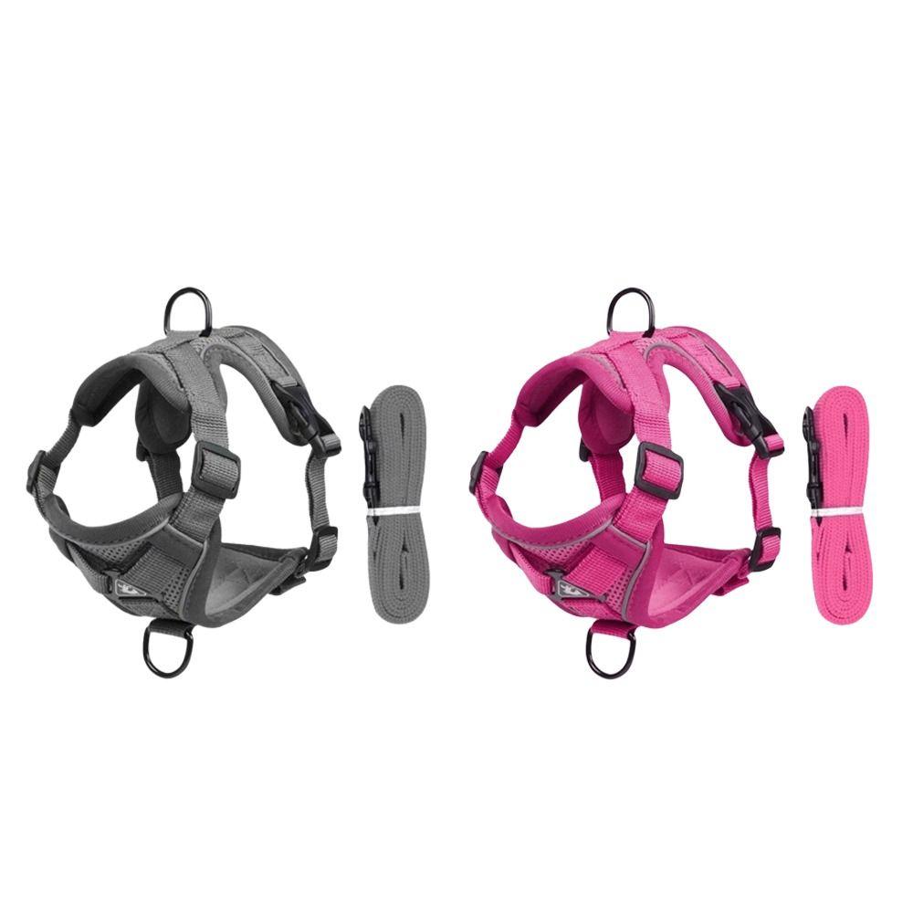 Adjustable Cat Harness and Leash Sets Reflective Dogs Accessories No-Pull Chest Strap  Outdoor