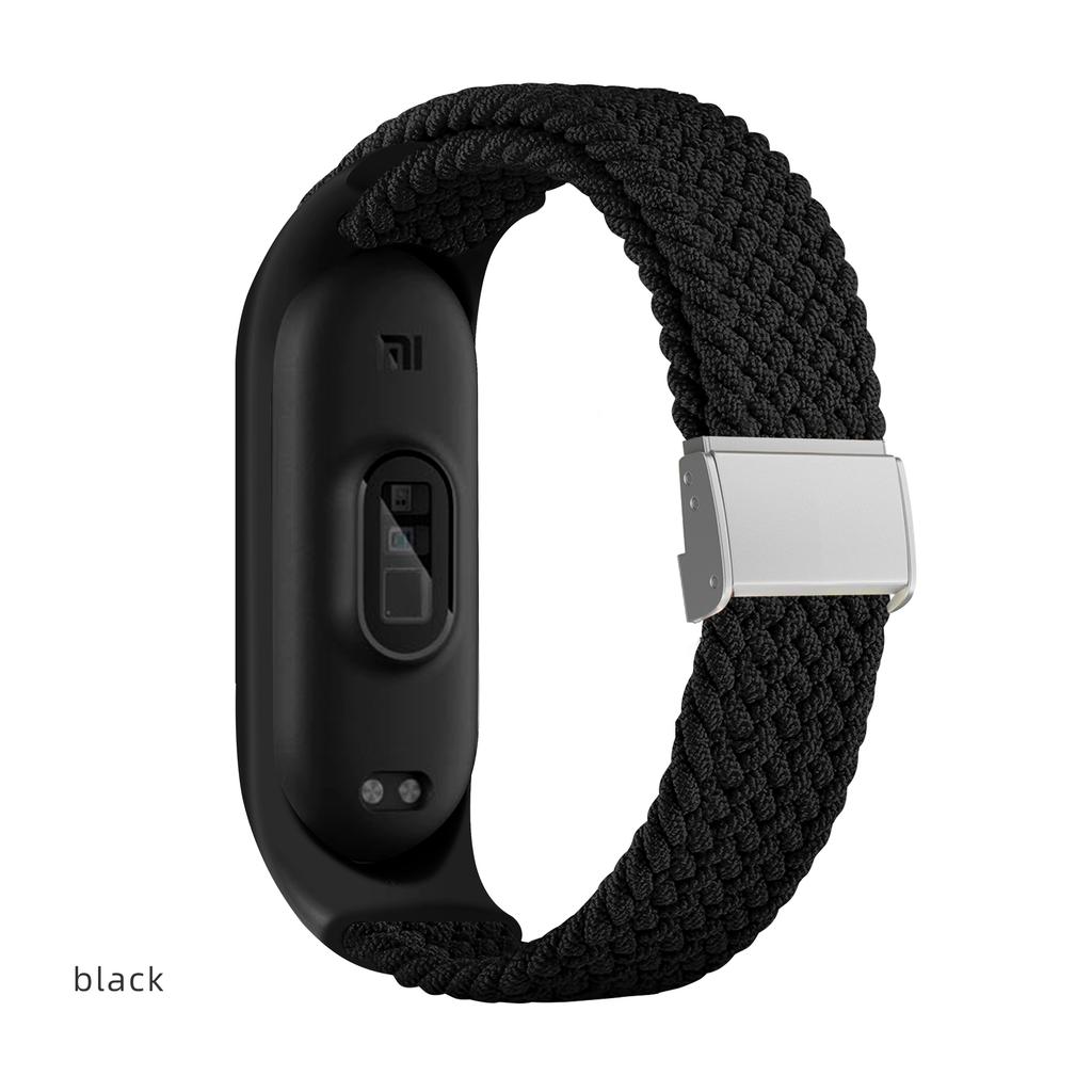 Bracelet for Mi band 10 8 7 6 Strap Elastic adjustable Nylon Braided Miband4 miband 5 correa Wristband for xiaomi Mi band 3 7 9