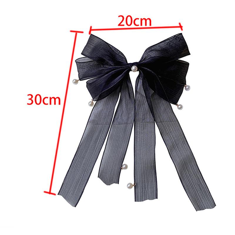Elegant Streamer Bow Ribbon Hair Clip For Women Girls Simple Ponytail Hairpin Headdress Fashion Cute Hair Accessories Gifts