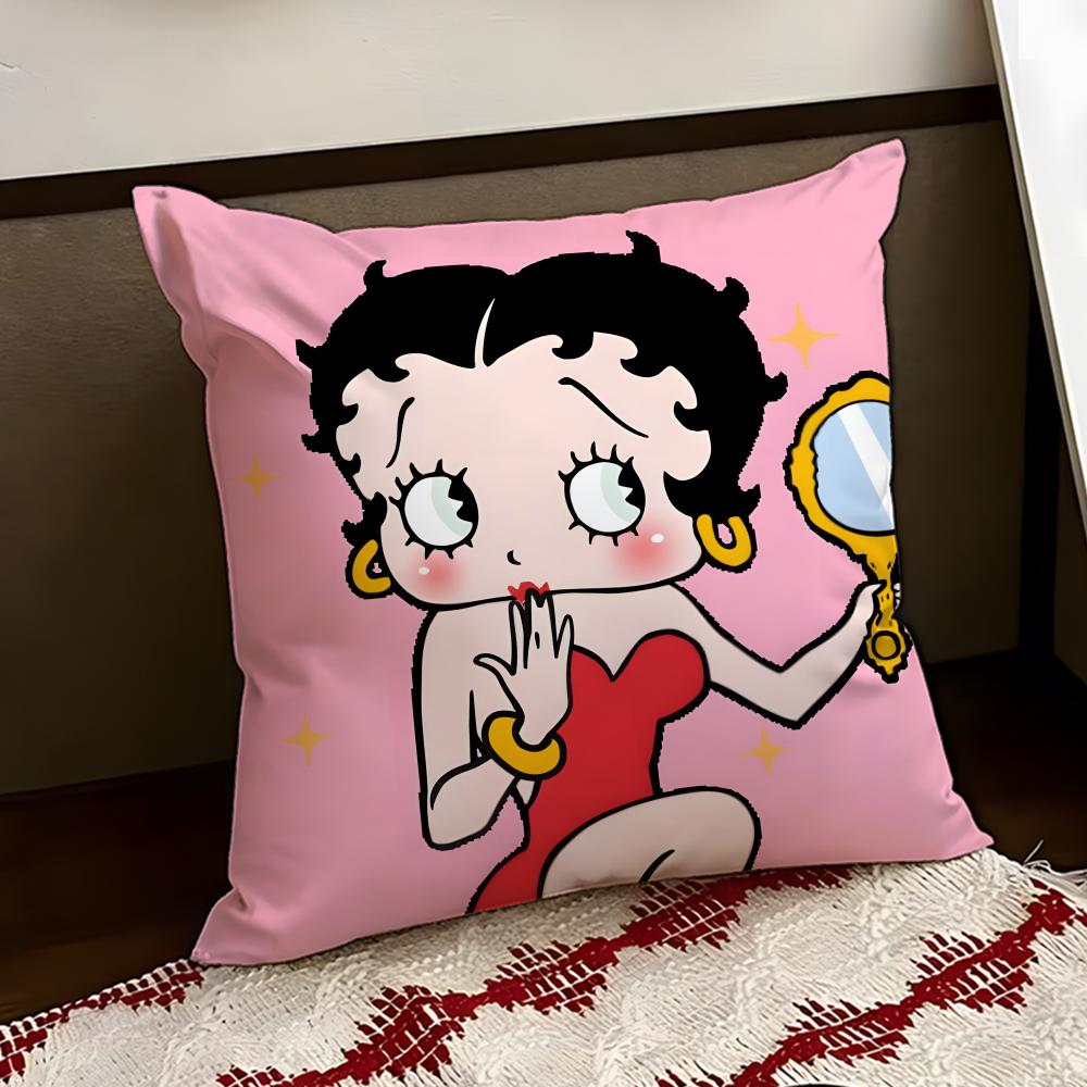 Cute BBetty BBoop Cushion Cover Reversible Soft Durable Pillow Cover Home  Car MultiScene Use for Daily Comfort