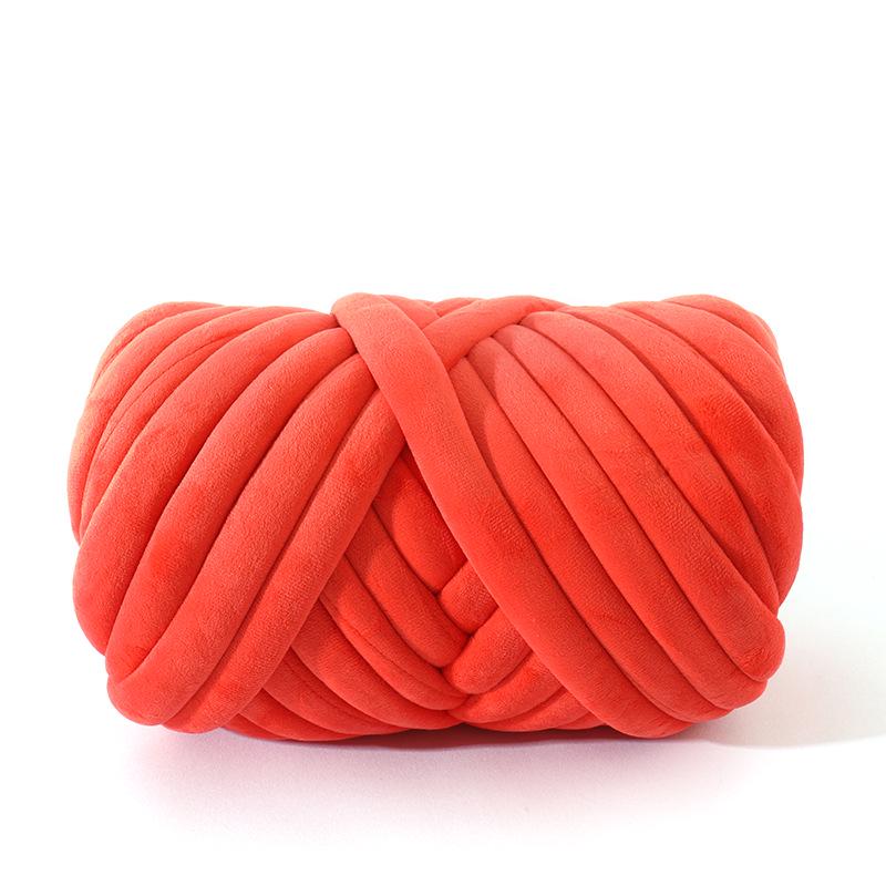 New Velvet Core-Spun Yarn for DIY: 3cm Thick Handmade Blanket, Pillow, Wool Fabric, Strip Yarn, Cat Bed.