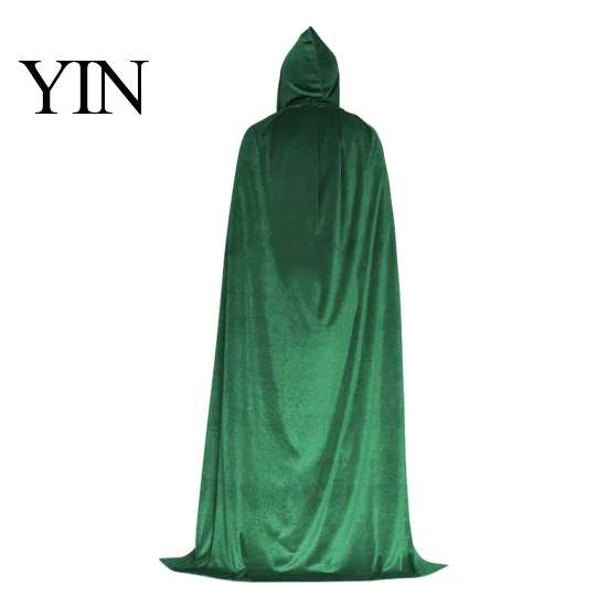 Unisex Hooded Cloak for Halloween Adults Cloak, Velvet Vampire Wizard Cape, Renaissance Masquerade Party Outfit Prop Medieval Costume Witch
