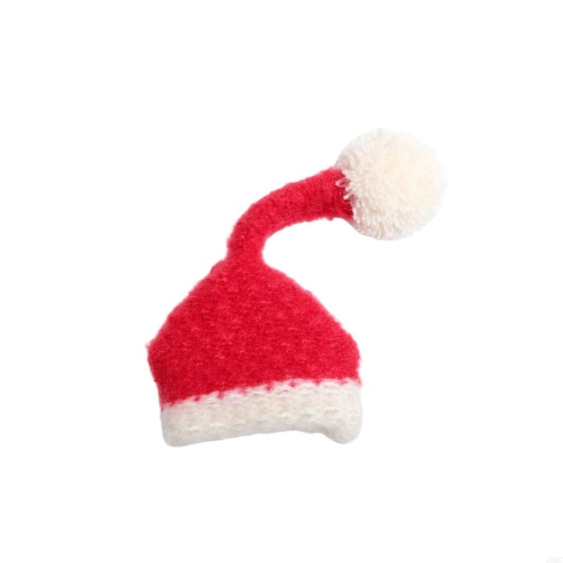 Mini Santa Hat Christmas Ornament Durability Cloth Decorations For Mantel Stocking Gift Wrapping