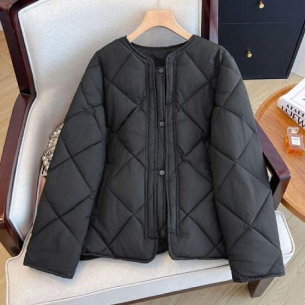 Navava Lightweight Diamond Quilted Long Sleeve Warm Solid Padding Jacket Nc476