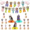 Animal Themed Pet Cat Party Banner Multicolor Cartoon Cat Cartoon Cat Garland Mixed Pattern Pet Cat Celebration