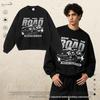 Mens Oversized Streetwear Hoodie Cotton Graphic Print Loose Fit Retro Racing Style
