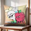 Anime Food AAppleSOnionS Cushion Cover Natural Linen Organic Fabric DoubleSided Printing Couch Pillow Covers Home Decor