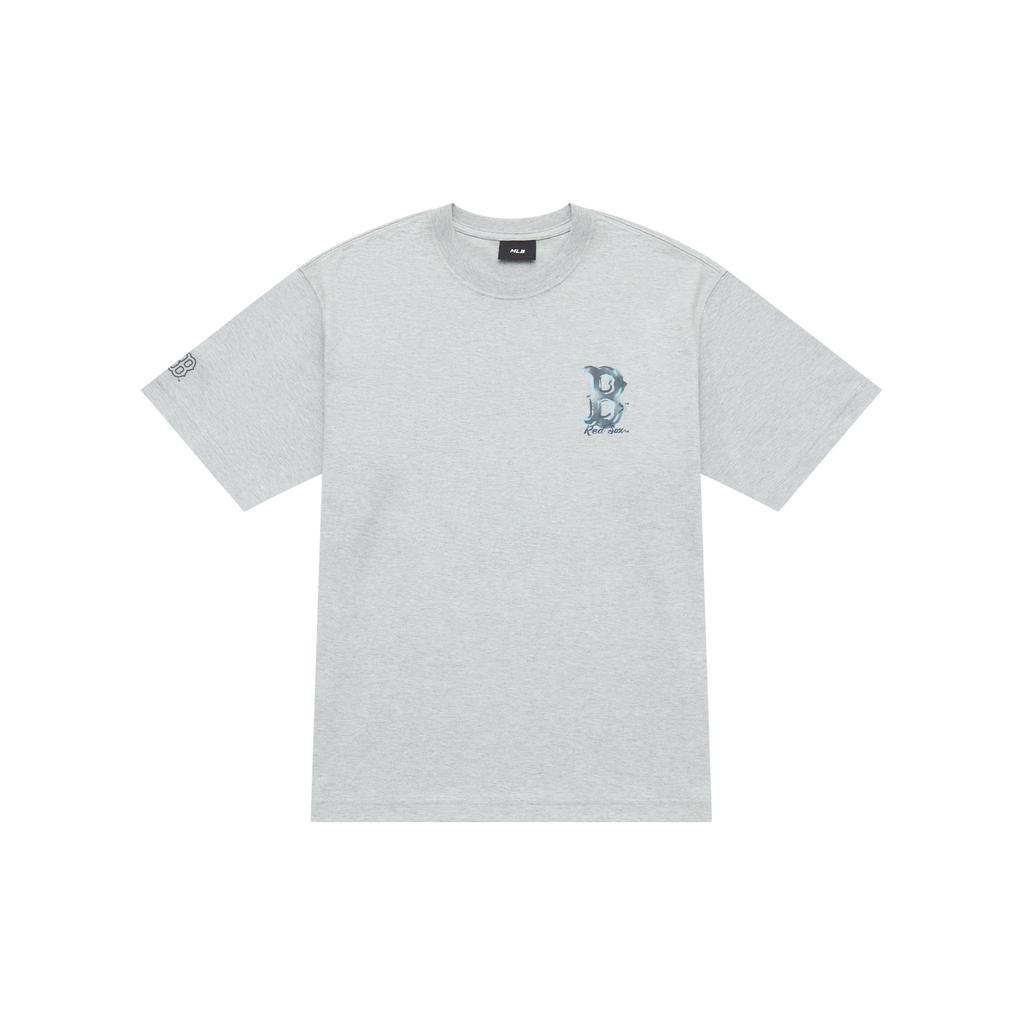 New MLB Basic Collection Basic Boston Red Sox FW25 T Shirt Unisex Standard Heather Gray 3ATSB1654-43MGS
