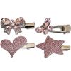 Pink Sweet Water Diamond Hair Clip Women's High End Temperament Duck Billed Clip Hair Accessories