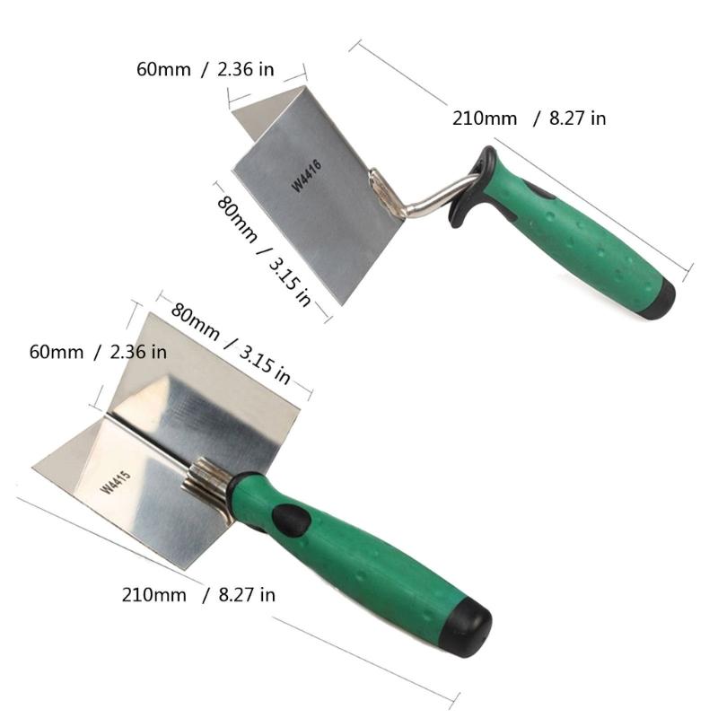 Professional 2pcs Putty Scraper Plastering Scraper Set Steel Drywall Tool for Paint Scraping & Household Improvement