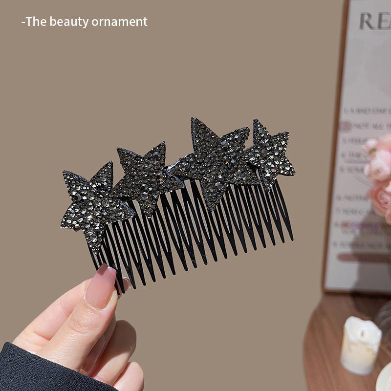 

Винтажная блестящая расческа для волос со звездами и стразами, элегантные заколки для волос с геометрическим кристаллом, боковые заколки для волос, заколки для женщин, головные уборы, аксессуары для волос