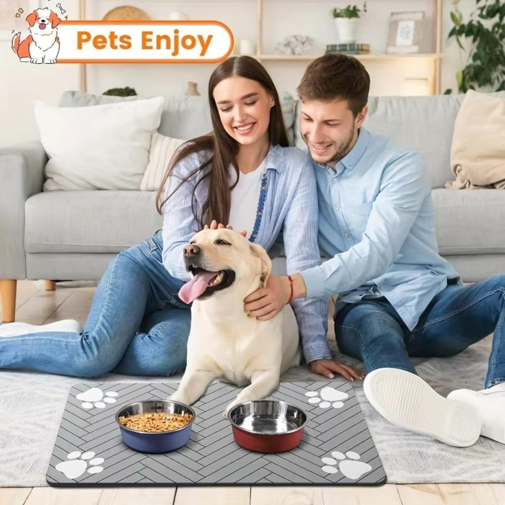 Waterproof Polymer for Dog Food, Food and Water Cap, Rubber Holder, Absorbent, Anti-skid, Durable, Easy To Clean, Pet Food Polymers