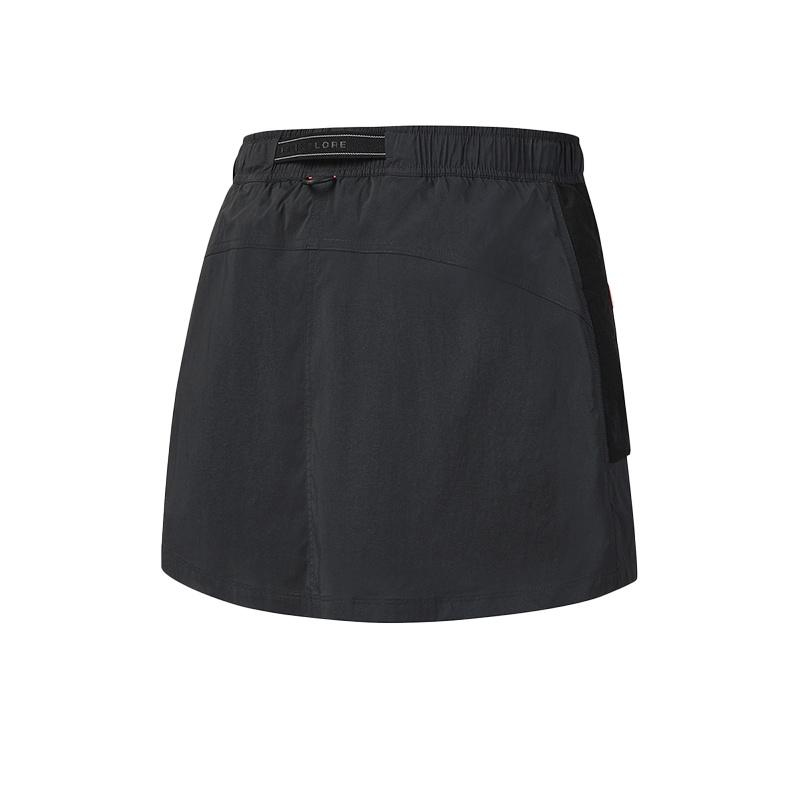 Fila Explore Fashion Classic Minimalist Retro Sports Outdoor Versatile Comfortable Cool Woven Casual Skirt Women Skirts Deep-Black A11W627305FBK