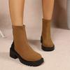 Women's Fall Winter Boots Round Toe Heel Pull- British Booties