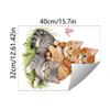 Cute Kittens Block Wall Sticker for Kids' Room and Nursery Decor