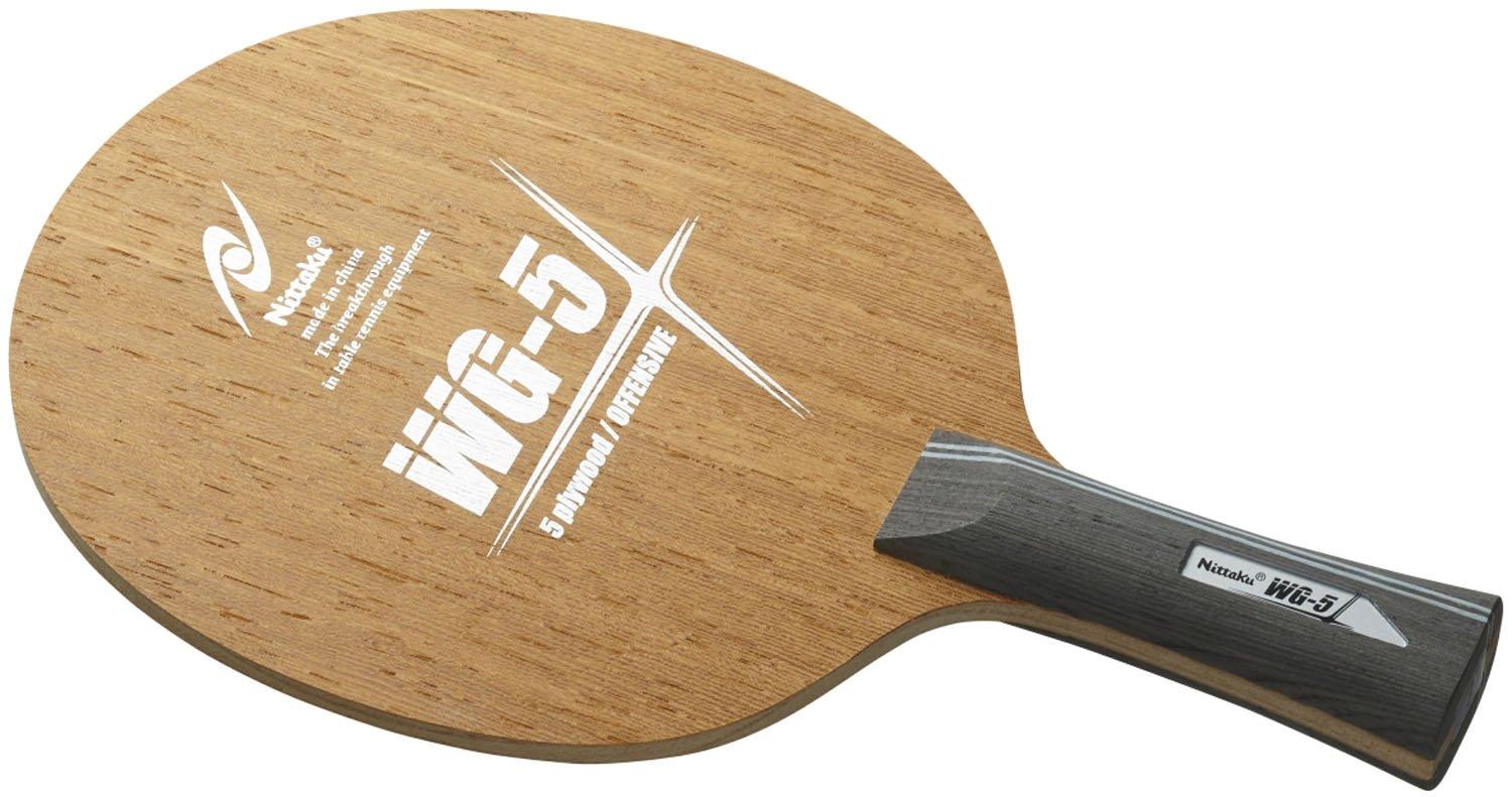 

Nittaku WG5 Table Tennis Racket, Shakehand, Offensive, 5-Ply Flare, NE-6164