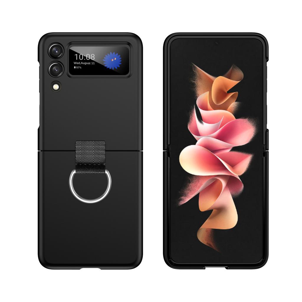 Suitable for Samsung Galaxy ZFlip6 Foldable Ring Phone Case Flip3 Satin Matte Skin-like Protective Case