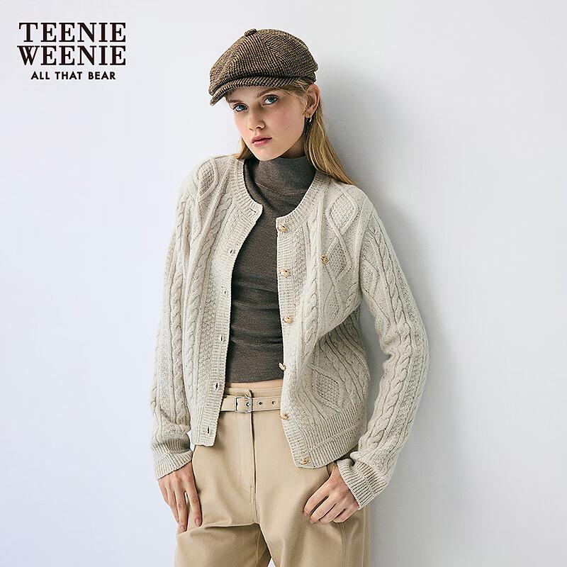 Teenie Weenie Women's Little Bear Jacquard Knit Cardigan