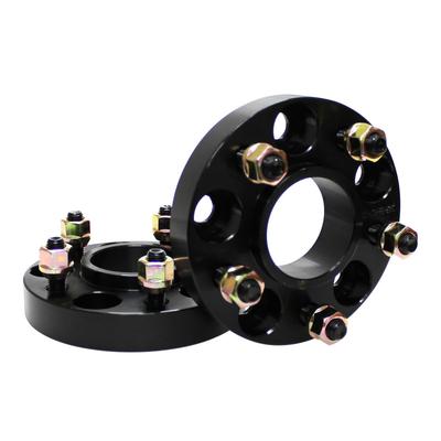 Durax Wide Tread Spacer, 25mm Spacer with Hub Ring and Bolt Set, PCD114.3, 5H, Hub Diameter 60.1mm, M12 X P1.5, Set of 2 (Black) HUB6025BK