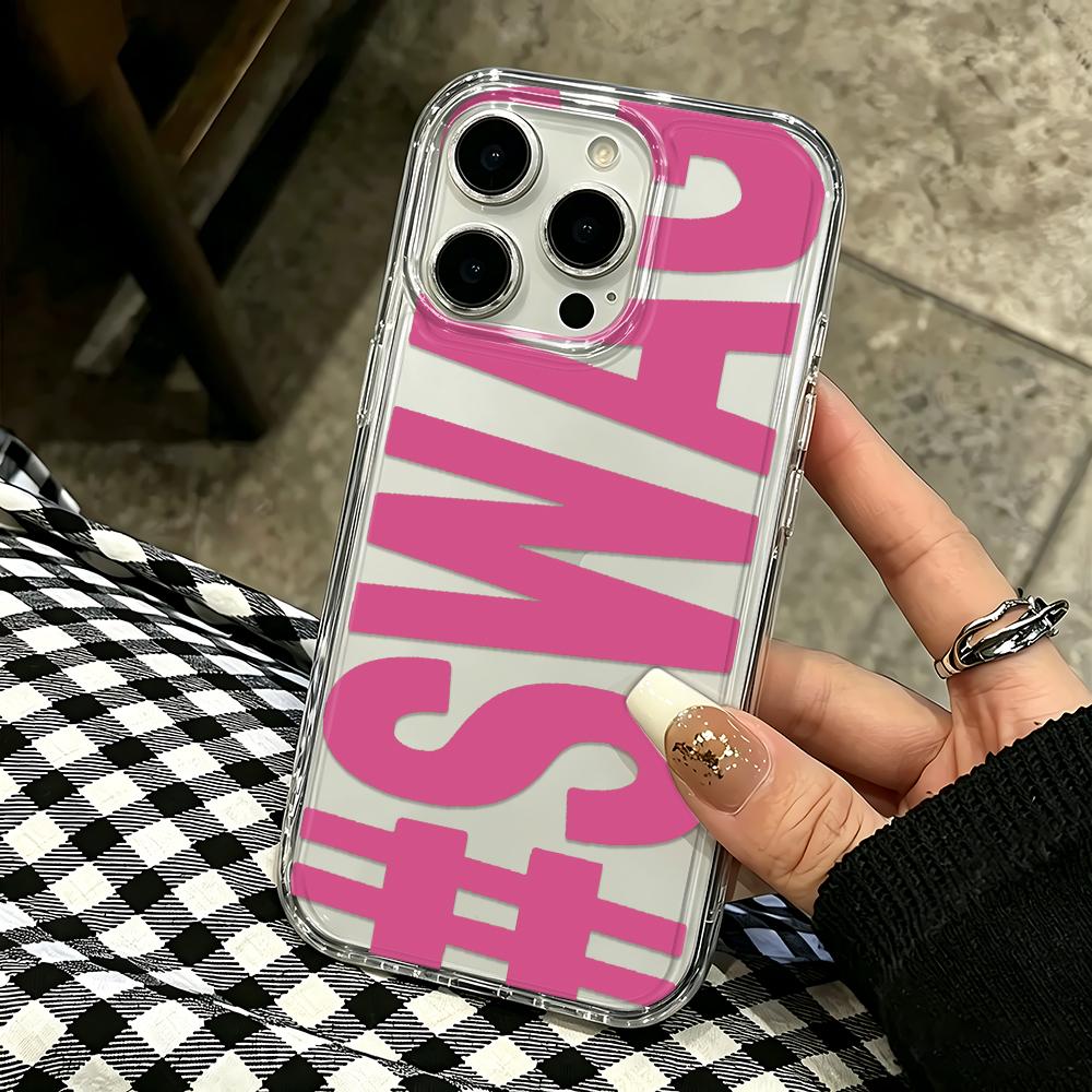Rose Swag Letters Phone Case For Iphone 17 Air 16 15 14 Pro 13 12 11 Pro Max 16 Plus Shockproof Silicone Cover