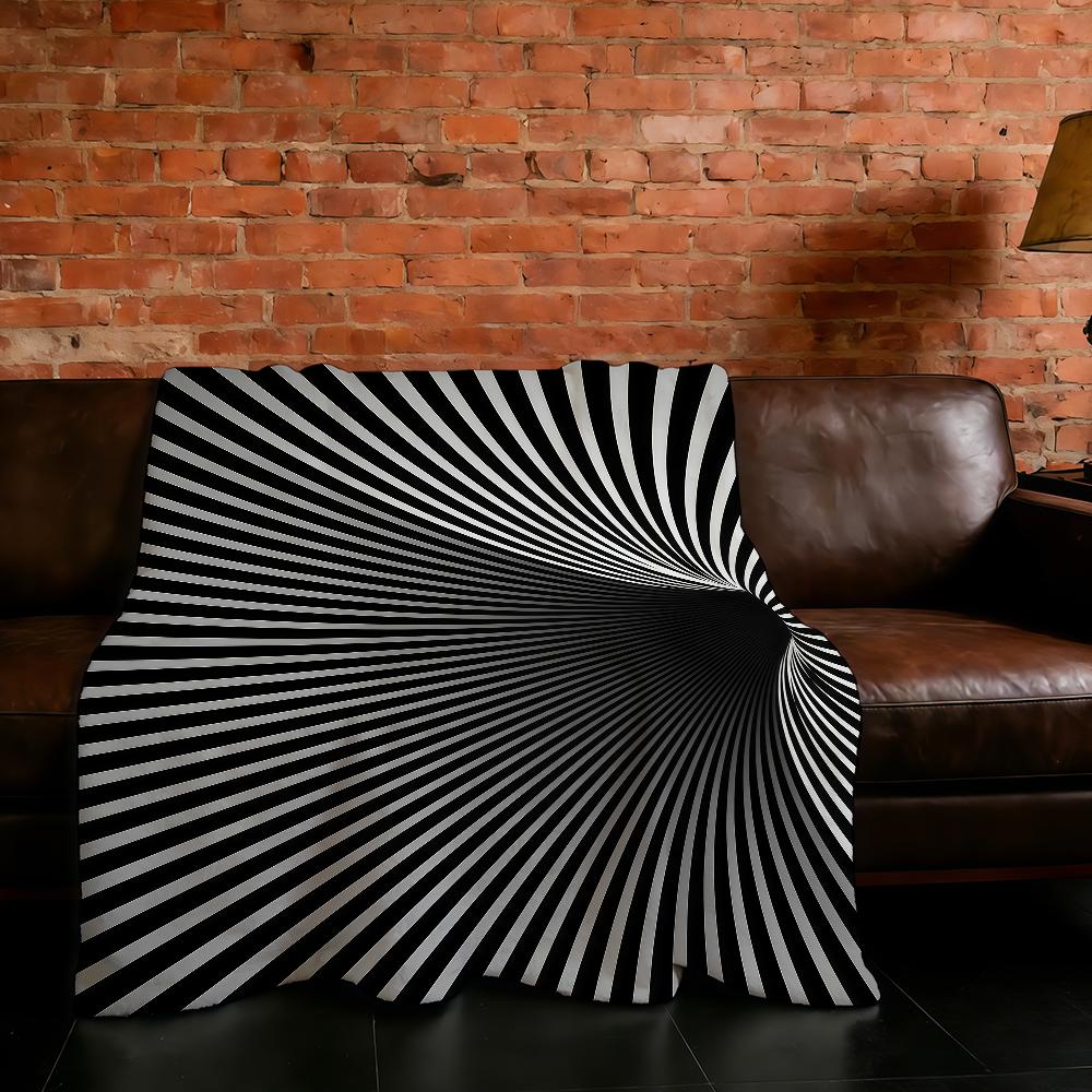 Dimensional Blanket Black Super Hole Warm Comfortable Plush Three Throw Blanket Child Home Sofa Bedroom Gift