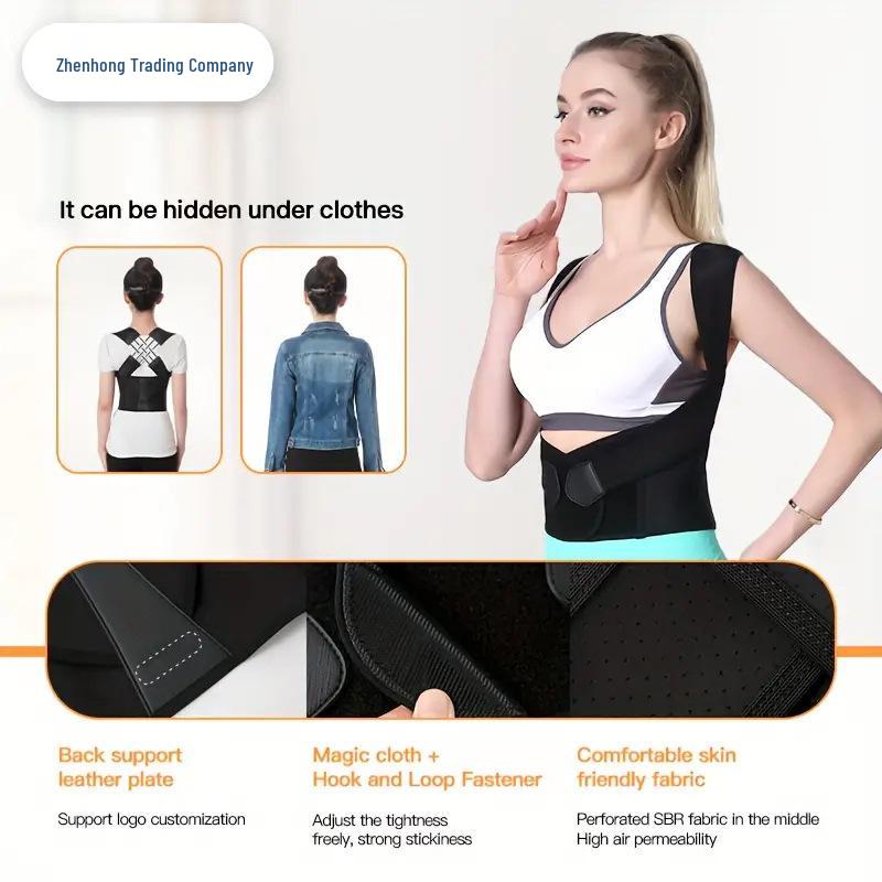 1.5mm Thick Open-Back Shoulder and Posture Correction Belt for Teens and Adults, Anti-Hump Design, In Stock