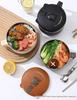 Large Capacity Japanese Style 304 Stainless Steel Insulated Noodle & Rice Bowl with Drain for Students & Office Workers