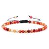4MM Natural Stone Round Beads Bracelet Women Minimalism Adjustable Leather String Bangles Jewelry Men Healing Yoga Pulsera Gift