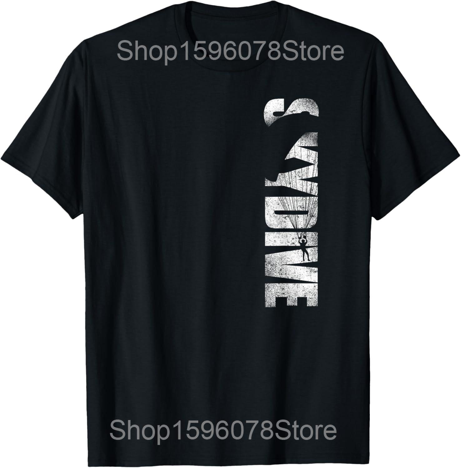 

Skydiver Skydive Adult Vintage Men Women Indoor Sky Diving T Shirts Humor Streetwear Tee Short Sleeve Unisex Loose Clothing M
