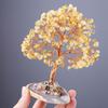 Crystal Stone Money Tree Sculpture Lucky Tree Enhancing Luck and Prosperities for Home or Office Display