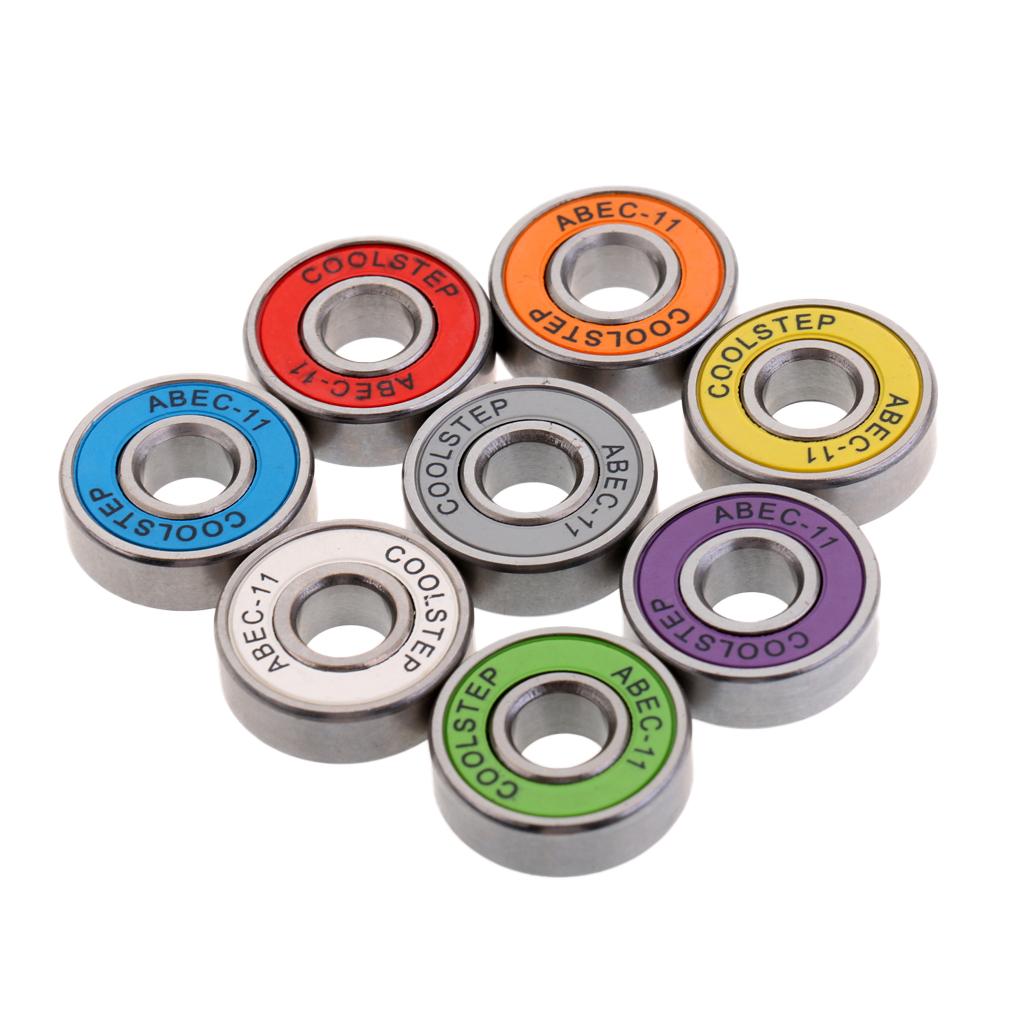 High Speed Skate Board Bearings Removable Rubber Shield Steel ABEC-11 for Inline and Roller Skates