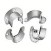 2Pcs Curtain Rod Holder Closet Rod Bracket End Supports Sockets for Wardrobe Curtain Fixed Socket