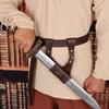 Retro Medieval Belt Sword Set Scabbard Renaissance Knight Suit PU Leather Role-playing Waist Hanging Sword Storage Set