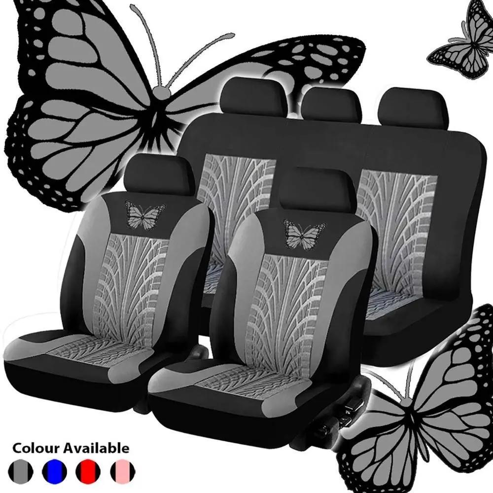 Seat Car Automobile Car Seat Cover Protector Soft Universal 3D Butterfly Pattern for Auto Cars SUV
