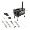 Outdoor Portable Tent Camping Wood Burning Stove with Pipe For Tent Cooking